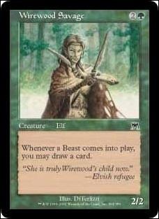 Magic the Gathering: Onslaught (Base Set) card 304 Wirewood Savage