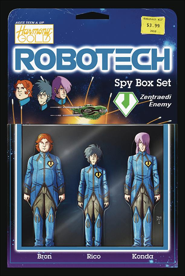 Robotech (2017) issue 17-B Blair Shedd Action Figure Cover