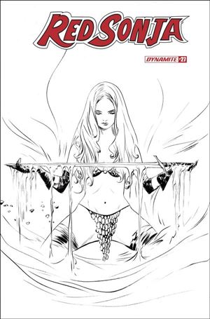 Red Sonja (2019) issue 27-O Jae Lee 1:30 Black & White Cover