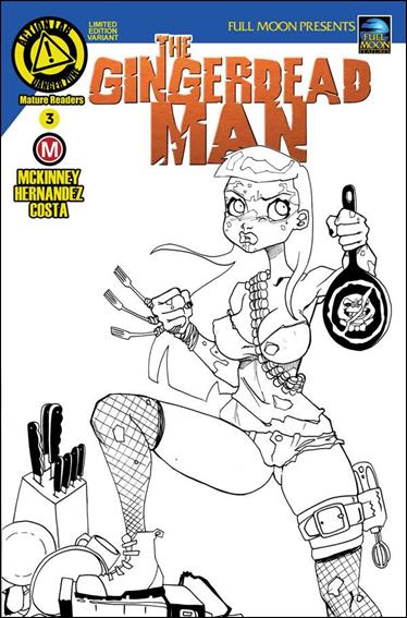 Gingerdead Man issue 3-C Dan Mendoza Black & White Cover