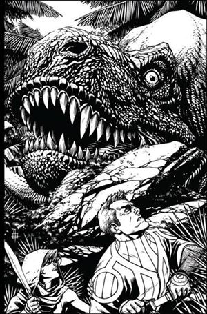 Higher Earth issue 3-D Zach Howard Black & White Cover