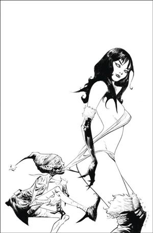 Vampirella Helliday 2024 issue 1-H Jae Lee B&W Virgin 1:20 Cover