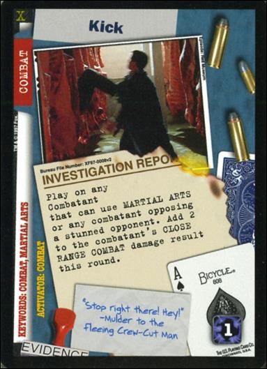 X-Files: The Truth Is Out There (Base Set) card XF97-0008v2 Kick