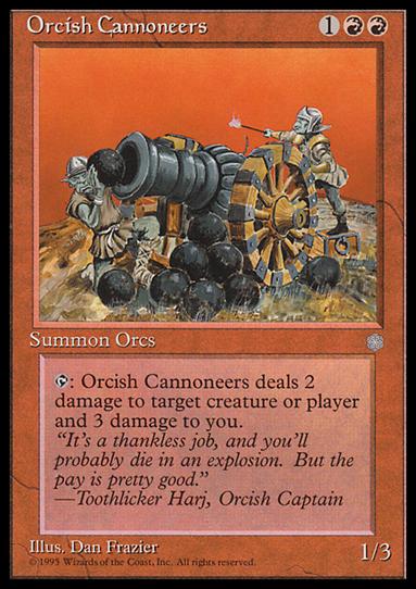 Magic the Gathering: Ice Age (Base Set) card 205 Orcish Cannoneers
