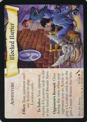 Harry Potter: Chamber of Secrets (Base Set) card 58 Blocked Barrier