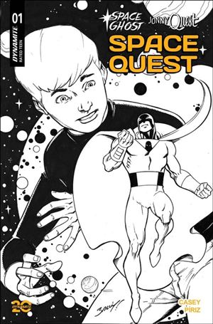 Space Ghost / Jonny Quest: Space Quest issue 1-M Mark Bagley B&W 1:10 Cover
