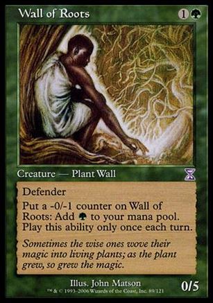 Magic the Gathering: Time Spiral (Timeshifted Subset) card 89 Wall of Roots
