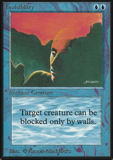 Magic the Gathering: Limited Edition Alpha (Base Set) card 59 Invisibility