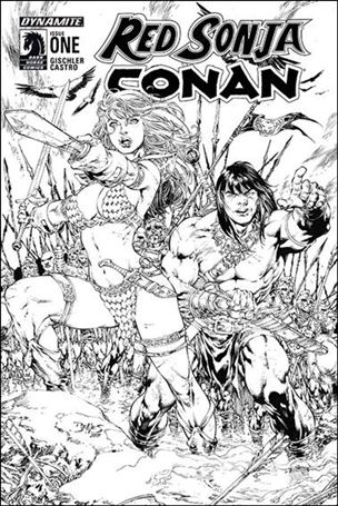 Red Sonja / Conan issue 1-H Ed Benes Black and White Cover