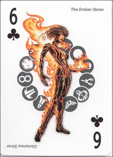Artifacts Playing Cards (Promo) card 6 Clubs The Ember Stone - Glorianna Silver