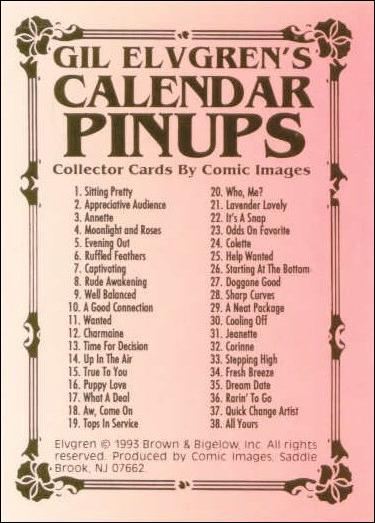 Elvgren's Calendar Pinups (Base Set) card 90 Checklist