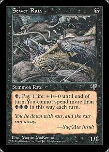 Magic the Gathering: Mirage (Base Set) card 139 Sewer Rats