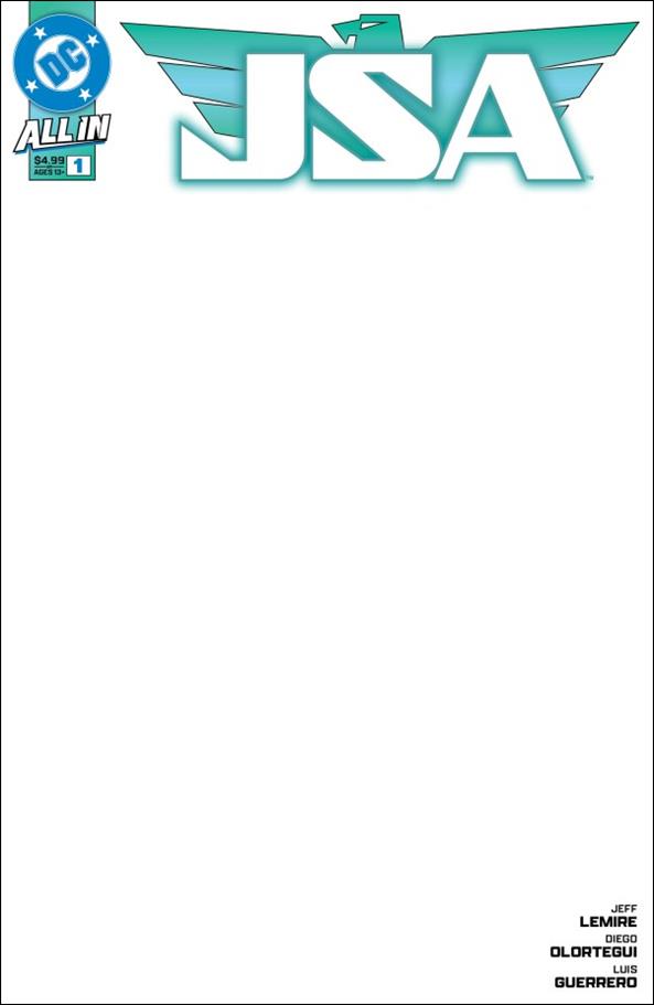 JSA (2024) issue 1-E Blank Sketch Cardstock Cover