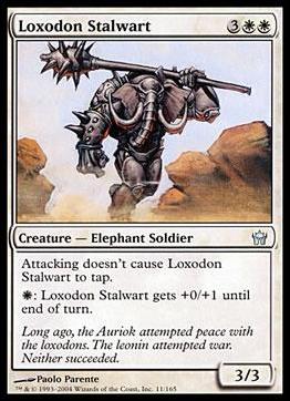 Magic the Gathering: Fifth Dawn (Base Set) card 11 Loxodon Stalwart