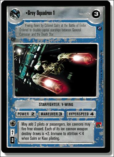 Star Wars: Death Star II Limited (Base Set) card 167 Gray Squadron 1