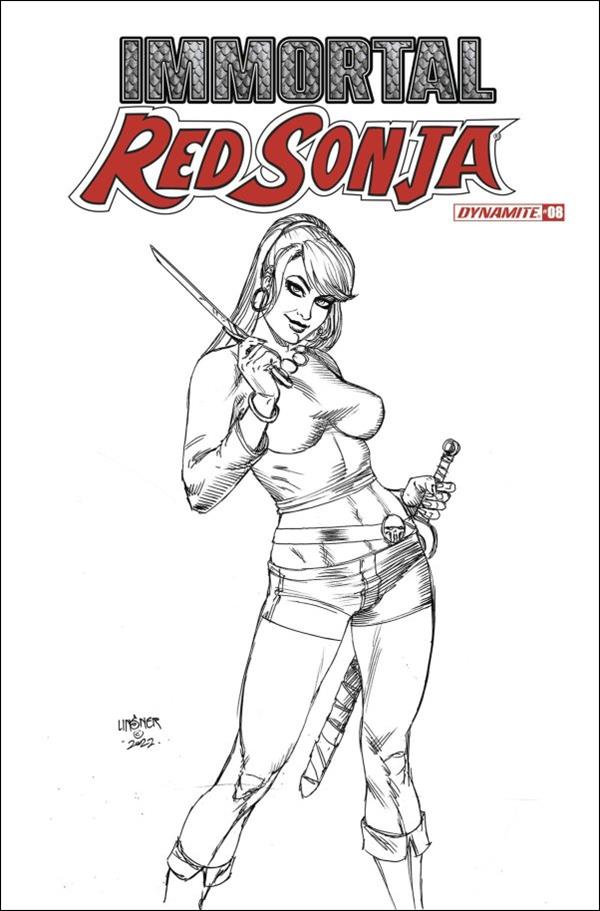 Immortal Red Sonja issue 8-G Joseph Michael Linsner 1:15 B&W Cover