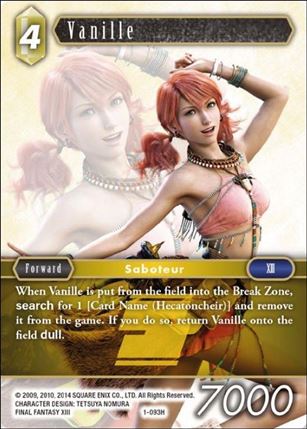 Final Fantasy Trading Card Game: Opus I (Base Set) card 093H Vanille