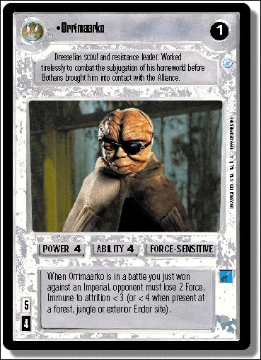 Star Wars: Endor Limited (Base Set) card 120 Orrimaarko