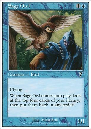 Magic the Gathering: 7th Edition (Base Set) card 96 Sage Owl