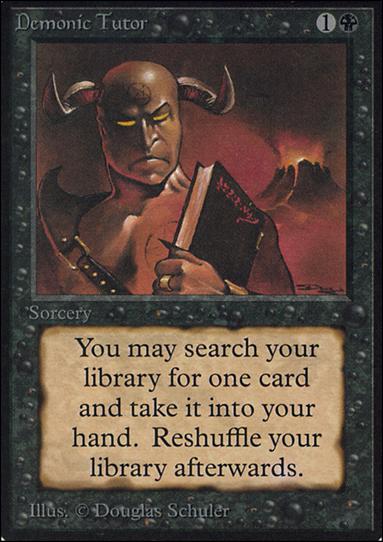 Magic the Gathering: Limited Edition Alpha (Base Set) card 104 Demonic Tutor
