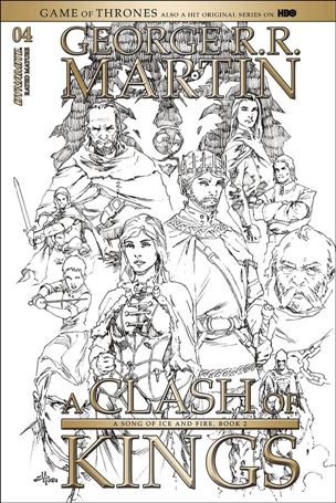 George R. R. Martin's a Clash of Kings (2017) issue 4.00-D Mel Rubi 1:15 Black and White Cover