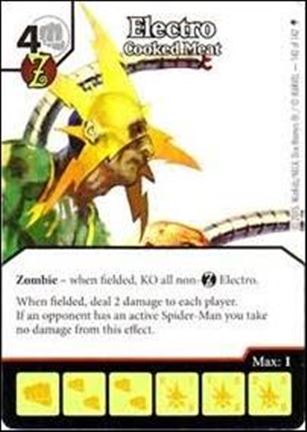 Marvel Dice Masters Age of Ultron  card 142 Electro: Cooked Meat