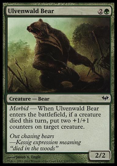 Magic the Gathering: Dark Ascension (Base Set) card 129 Ulvenwald Bear