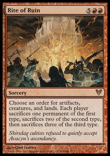 Magic the Gathering: Avacyn Restored (Base Set) card 153 Rite of Ruin