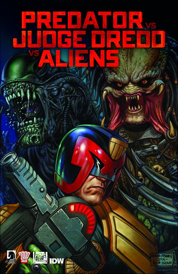 Predator vs. Judge Dredd vs. Aliens issue 4 Glenn Fabry Cover