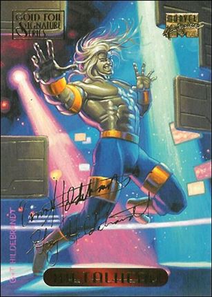1994 Marvel Masterpieces (Gold-Foil Signature Parallel Base Set) card 75 Metalhead