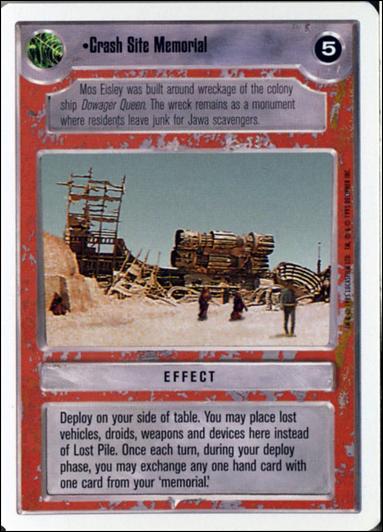 Star Wars: Premiere Unlimited (Base Set) card 207 Crash Site Memorial