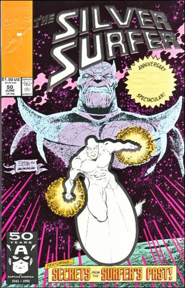 Silver Surfer (1987) issue 50-D No Foil Misprint Cover