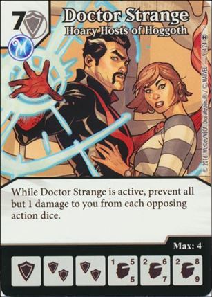 Marvel Dice Masters Doctor Strange card 9 Doctor Strange: Hoary Hosts of Hoggoth