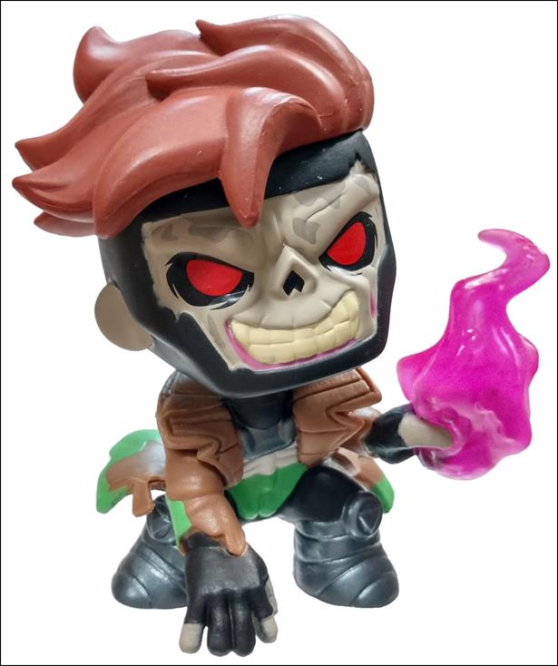 Marvel Zombies Mystery Minis figure 8-C Gambit  Glow-In-The-Dark  Gamestop Exclusive