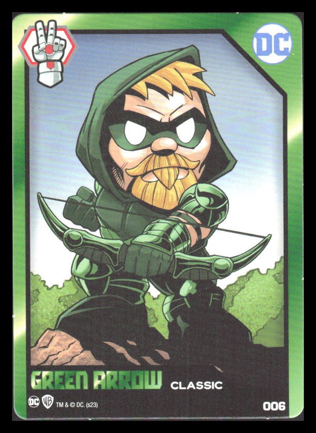 DC Comics Ooshies Collector Cards: Series 2 card 6 Green Arrow: Classic