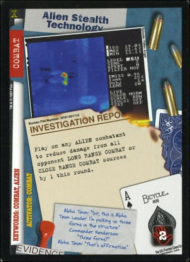 X-Files: The Truth Is Out There (Base Set) card XF97-0017v2 Alien Stealth Technology