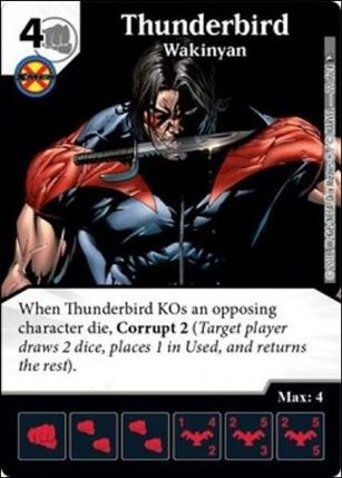 Marvel Dice Masters Dark X-Men Team Pack card 22 Thunderbird: Wakinyan 