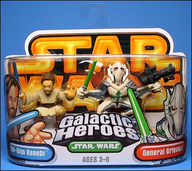 Star Wars: Galactic Heroes figure 17 Obi-Wan Kenobi and General Grievous