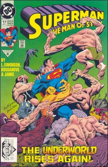 Superman: The Man of Steel issue 17 Yellow & Purple Logo Cover