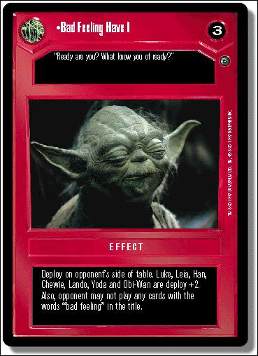 Star Wars: Dagobah Limited (Base Set) card 26 Bad Feeling Have I