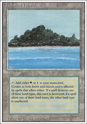 Magic the Gathering: Revised (Base Set) card 288 Tropical Island