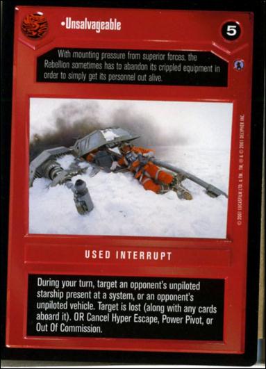 Star Wars: Reflections III (Base Set) card 85 Unsalvageable