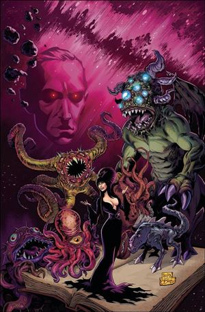 Elvira Meets H.P. Lovecraft issue 5-E Dave Acosta Virgin Art Cover