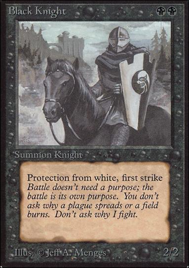 Magic the Gathering: Limited Edition Alpha (Base Set) card 94 Black Knight