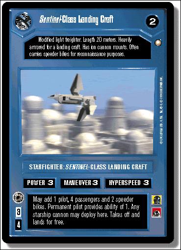 Star Wars: Special Edition Limited (Base Set) card 146 Sentinel-Class Landing Craft