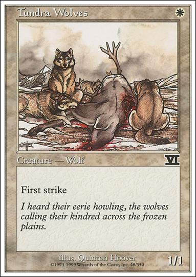 Magic the Gathering: 6th Edition (Base Set) card 48 Tundra Wolves