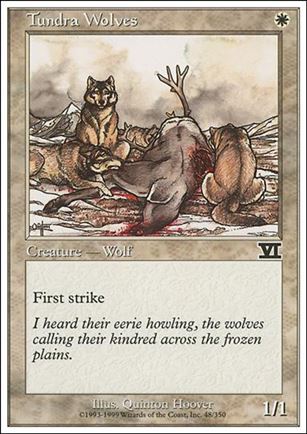 Magic the Gathering: 6th Edition (Base Set) card 48 Tundra Wolves