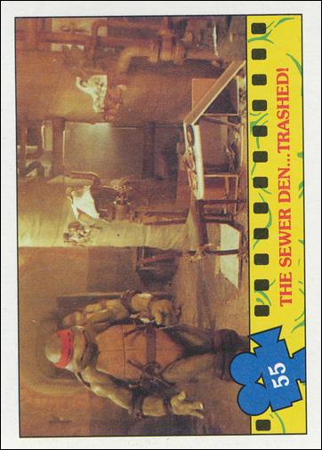 Teenage Mutant Ninja Turtles Movie (Base Set) card 55 The Sewer Den ... Trashed!