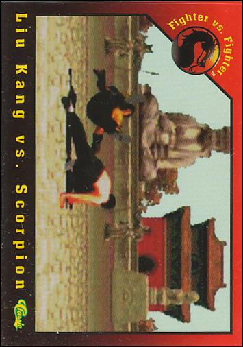 Mortal Kombat (Base Set) card 43 Liu Kang vs. Scorpion