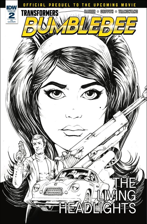 Transformers: Bumblebee Movie Prequel issue 2-C Andrew Griffith 1:10 Black & White Cover